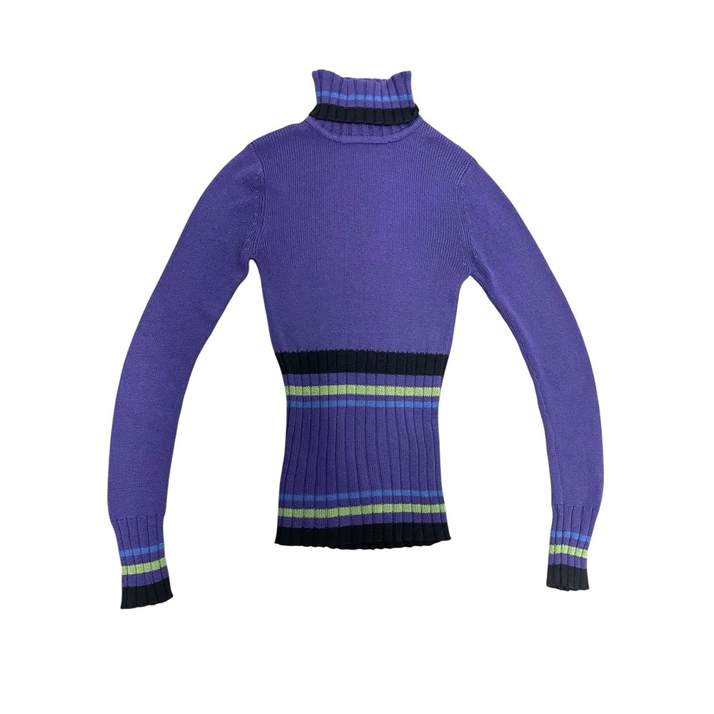 Vintage Old Navy Longline Turtleneck Ribbed Sweater Y2K 90s Retro Cyber Prep M